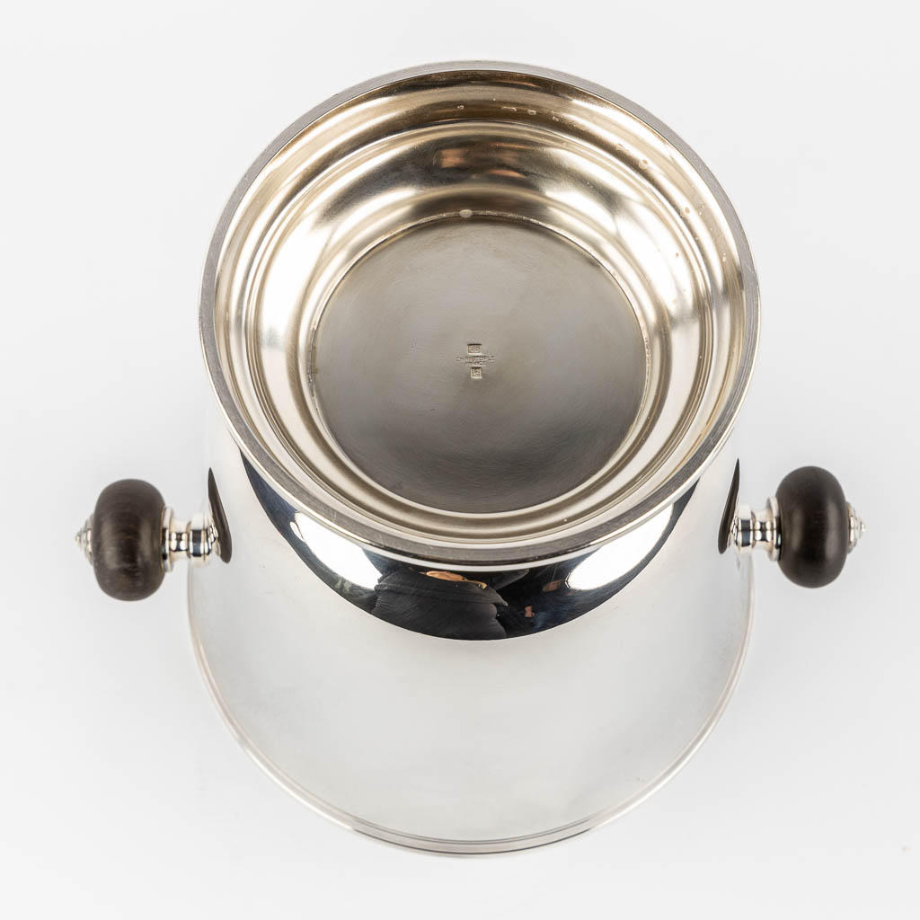 Christofle, France, a silver-plated champagne cooler. 