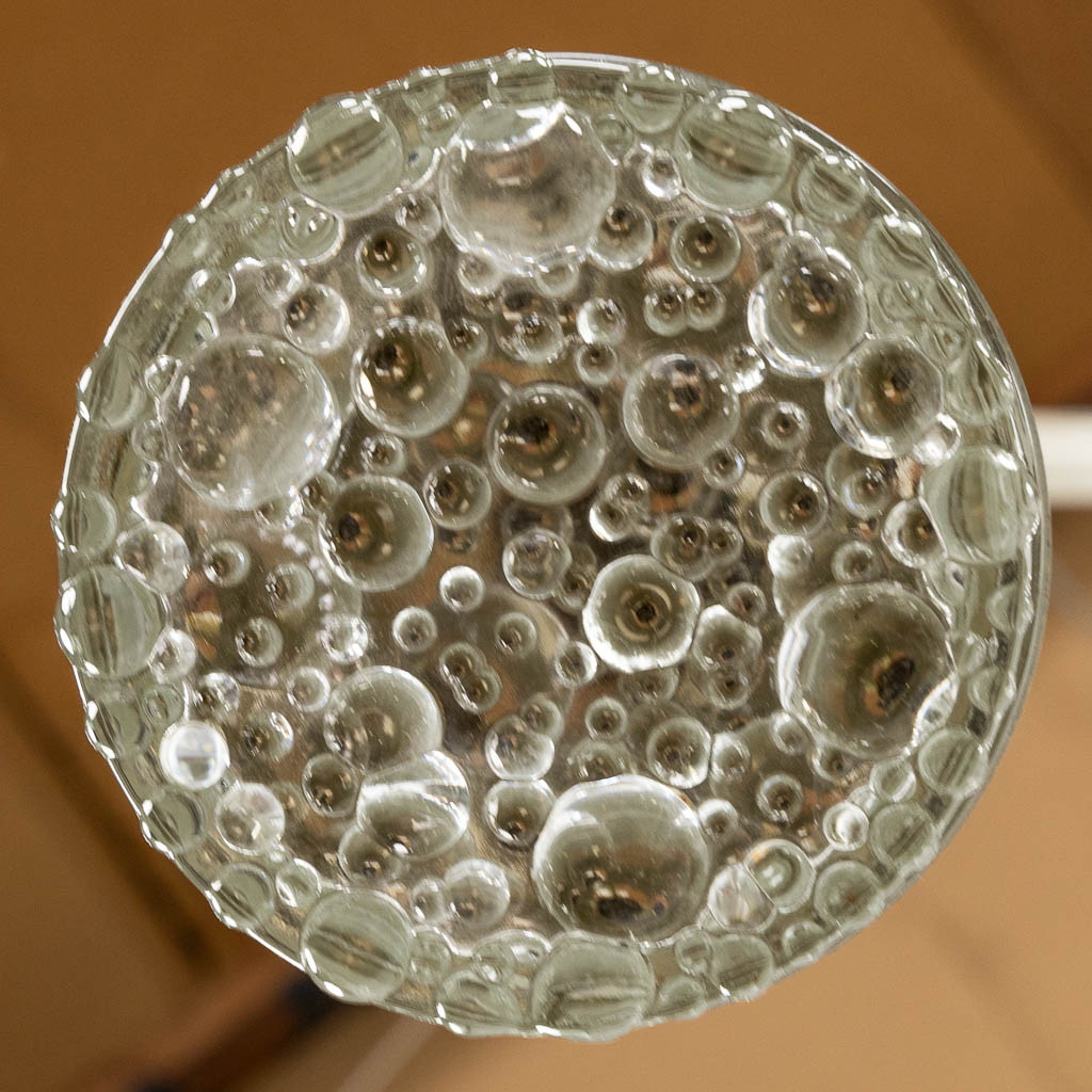 Staff Leuchten, a mid-century ceiling lamp. Chromed metal and glass. (W:68 x H:108 cm)