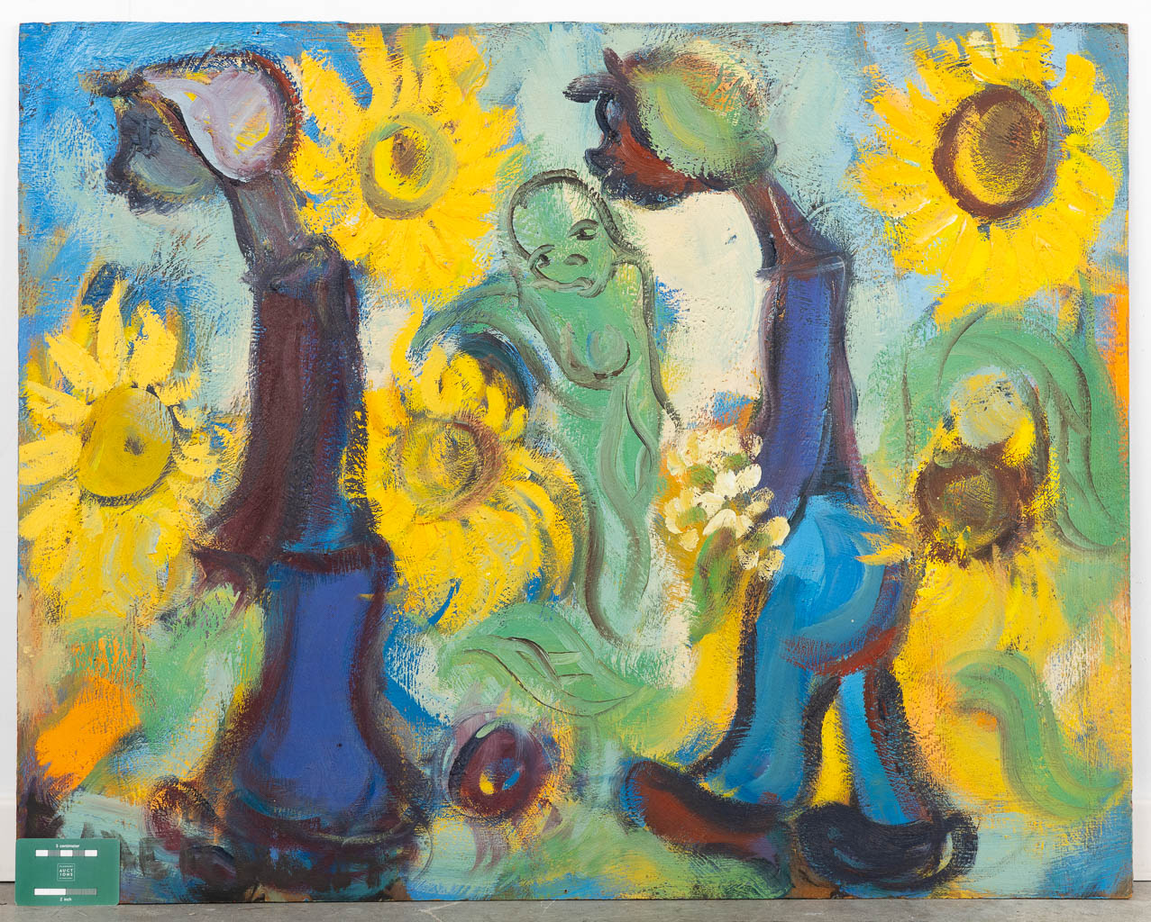 Frans CLAERHOUT (1919-2006) 'Zonnebloemen'. (W:92 x H:73 cm)