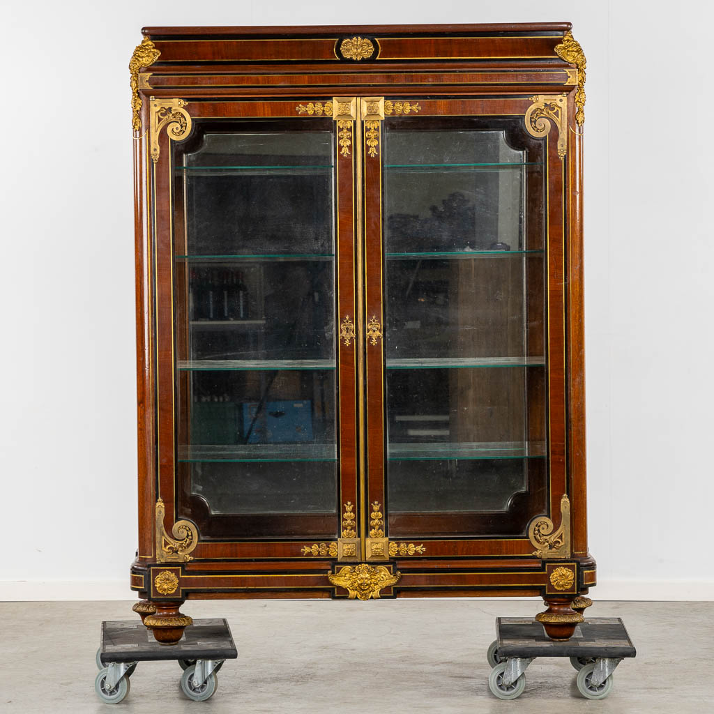 An exceptional two-door display cabinet, in the style of Paul Sormani. 19th C. (L:42 x W:125 x H:165 cm)