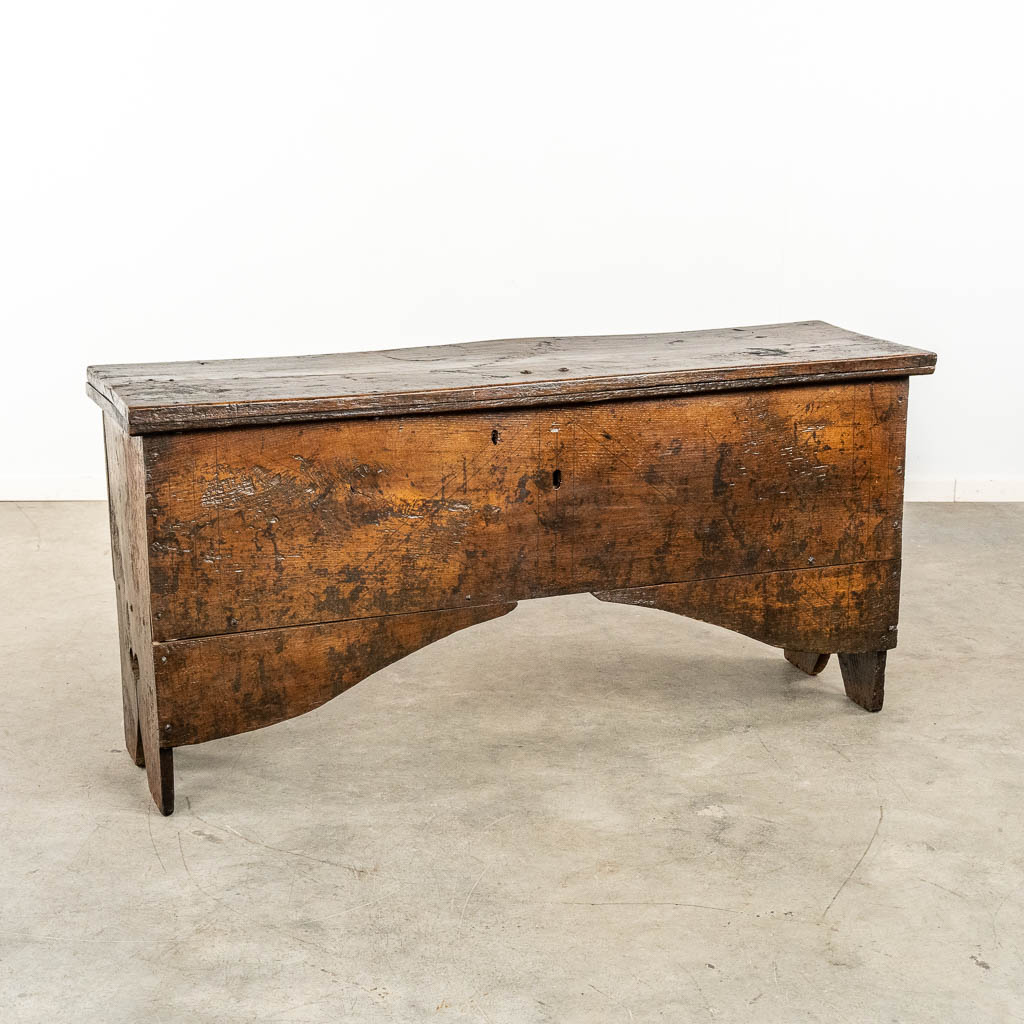 An antique Chest, sculptured oak, Flanders/The Low Countries, 17th C. 