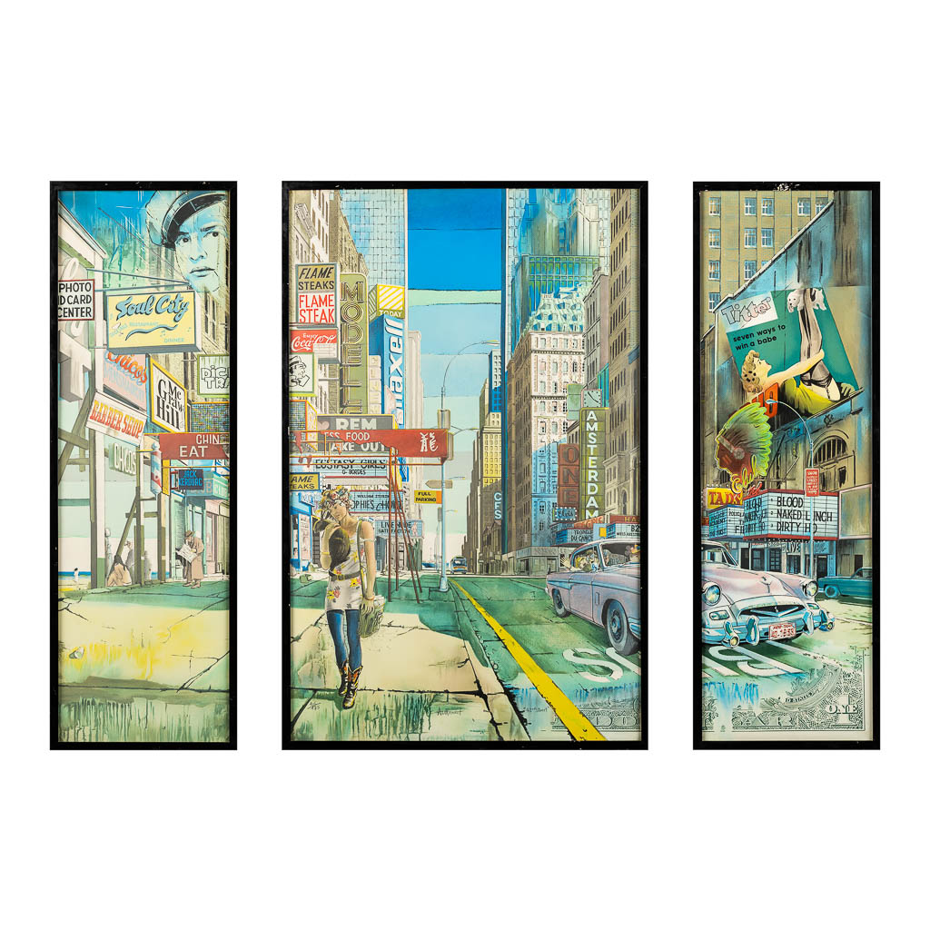 Daniel AUTHOUART (1943) '42nd Street'. (W:75,5 x H:115 cm)