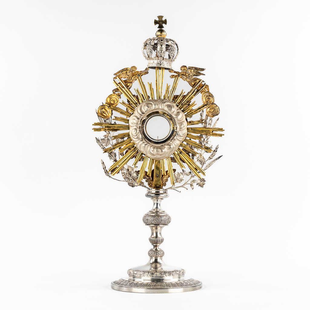 Jozef WETS (1808-1887) 'sunburst monstrance', silver, baroque style. 19th C. 2,310 kg. 