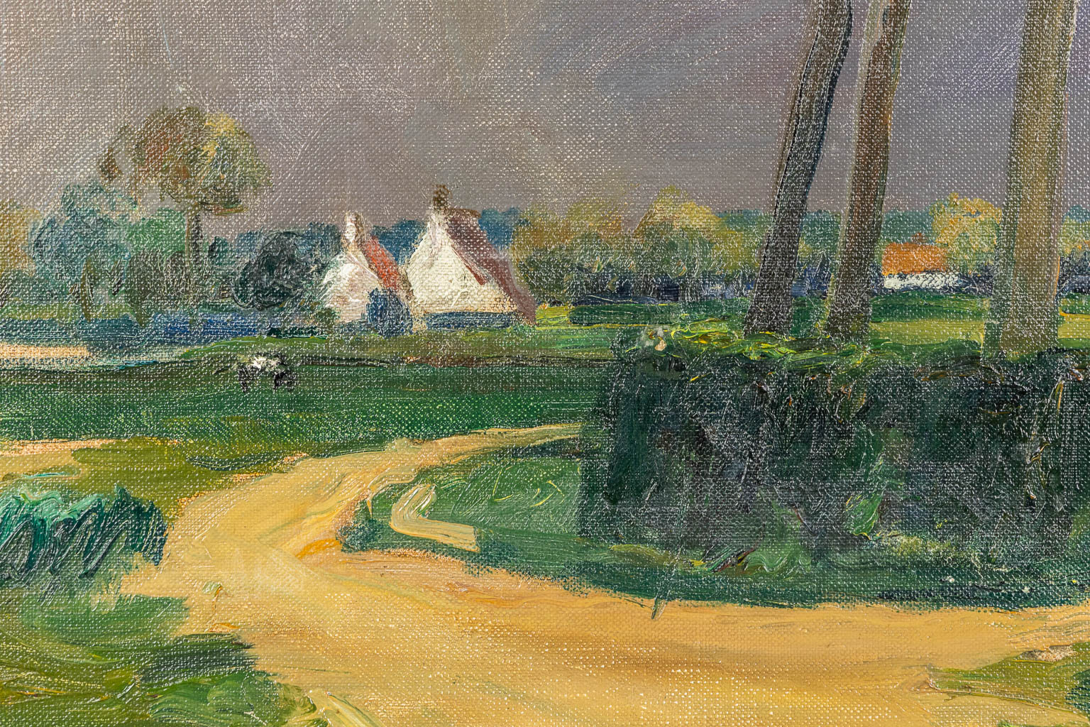 Joseph François DE COENE (1875-1950) 'Road with poplars'  