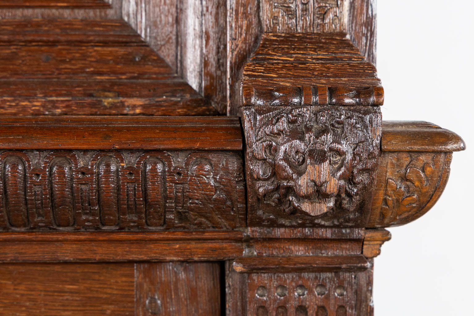 An antique 5-door cabinet 