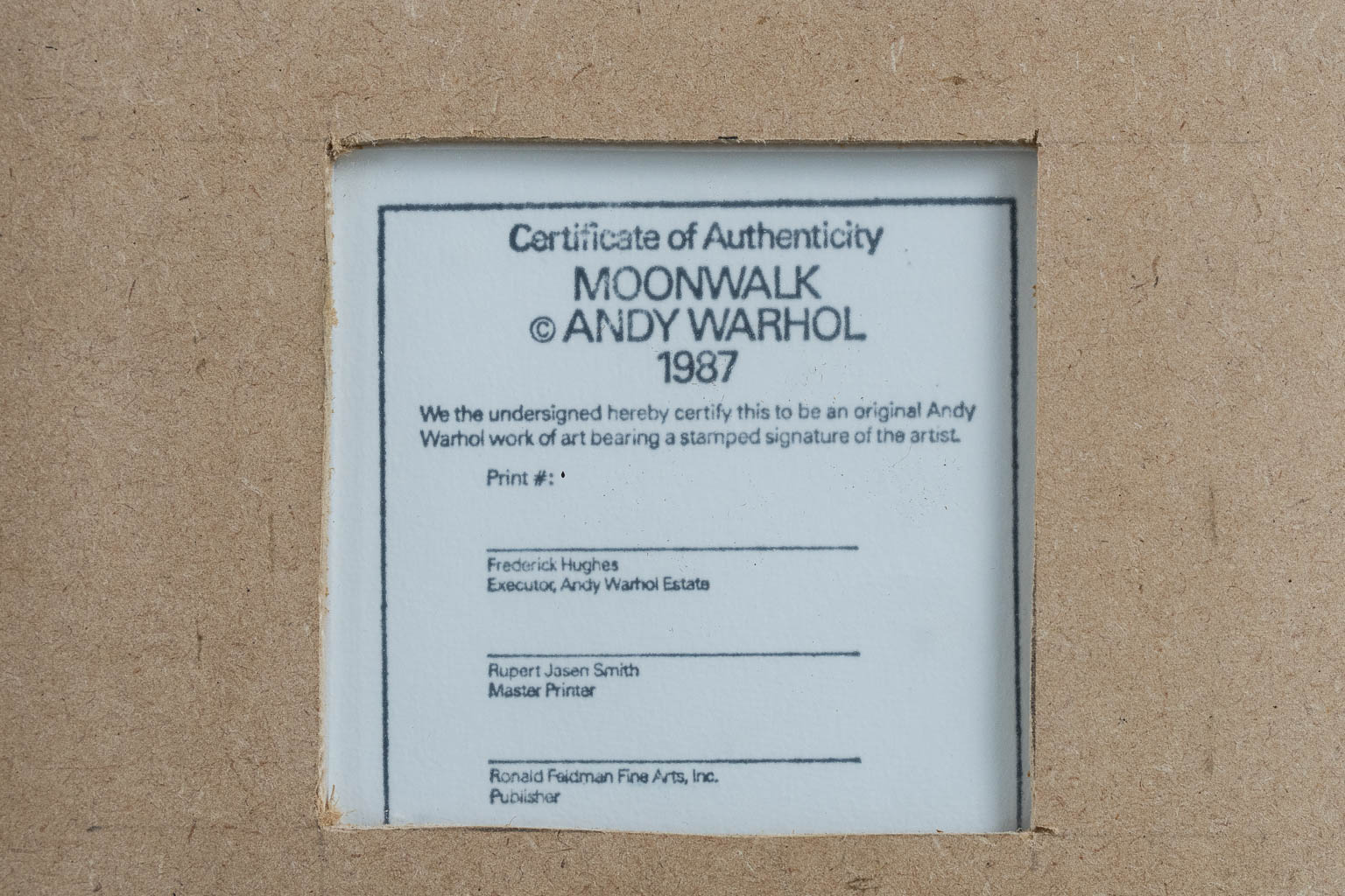 Andy WARHOL (1928-1987) 'Moonwalk' door Ronald Feldman Fine Arts