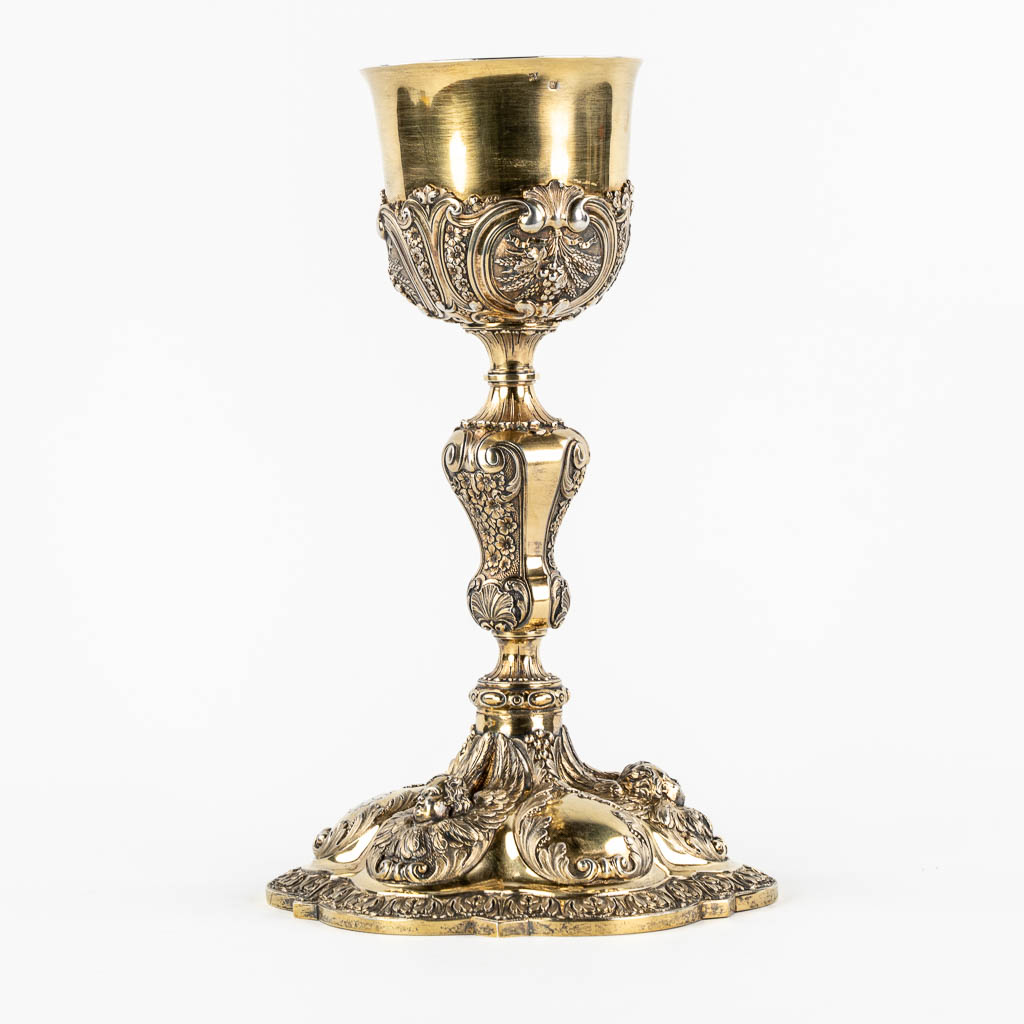 Jan Jacobus VERMANDELE (1788-1859) 'Baroque Revival chalice' Vermeil. Ghent, Belgium. 738g. 