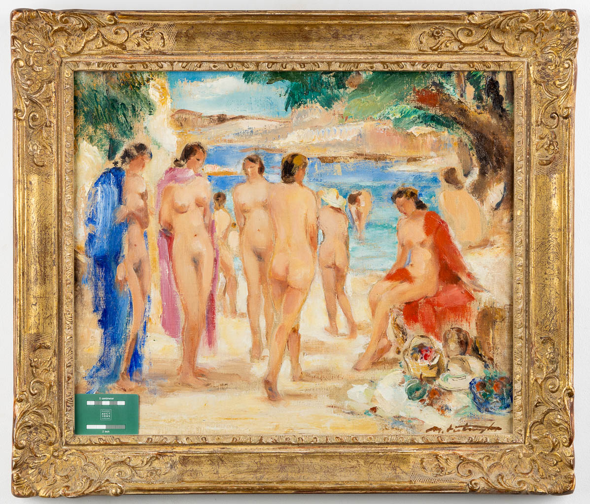 Médard VERBURGH (1886-c.1957) 'Dames Nudes à La Plage, Cote D'Or' (1910)