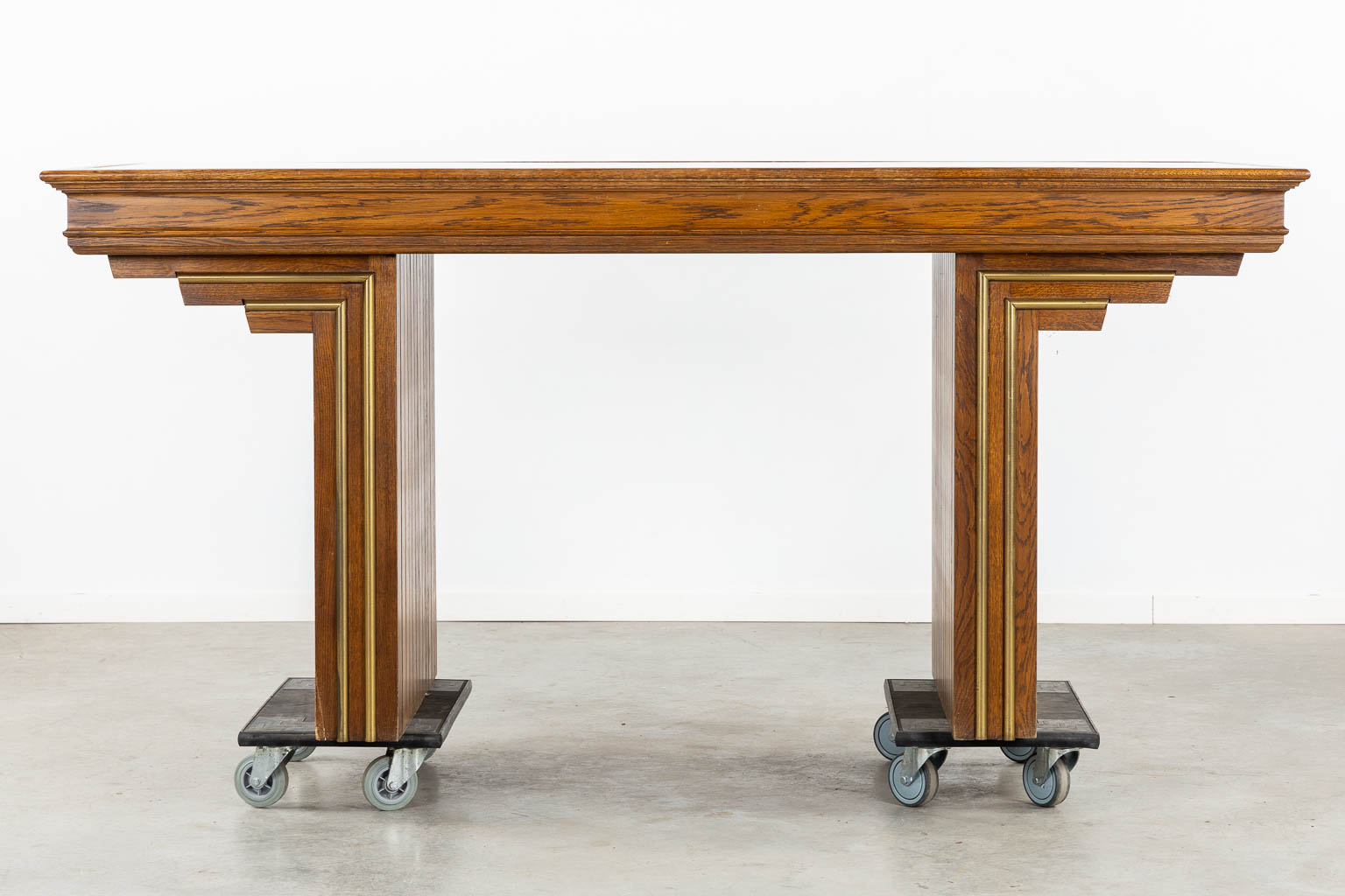 A modernist interior for a Chapel, Altar, Tabernacle, Lectern and table. Circa 1960. (L:45 x W:149 x H:230 cm)