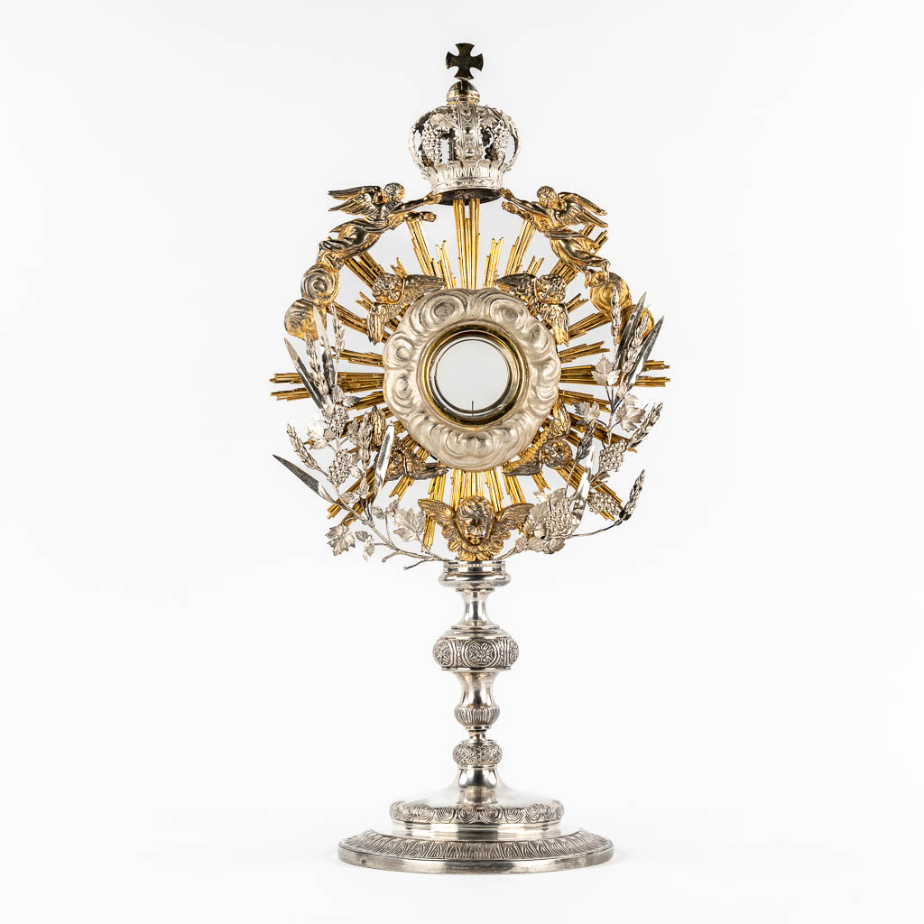 Jozef WETS (1808-1887) 'sunburst monstrance', silver, baroque style. 19th C. 2,310 kg. 