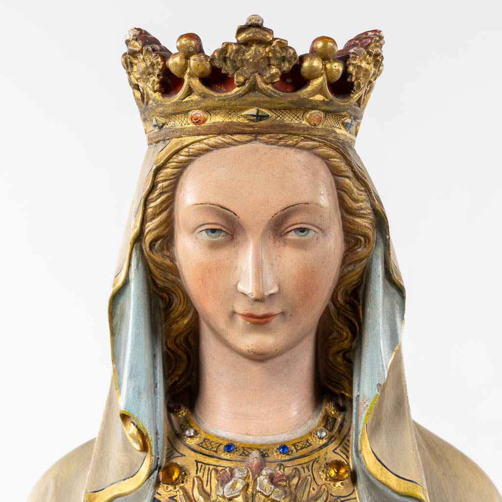 The Immaculate Heart of Mary, polychrome plaster. Gothic Revival. 19th C. (H:114 cm)