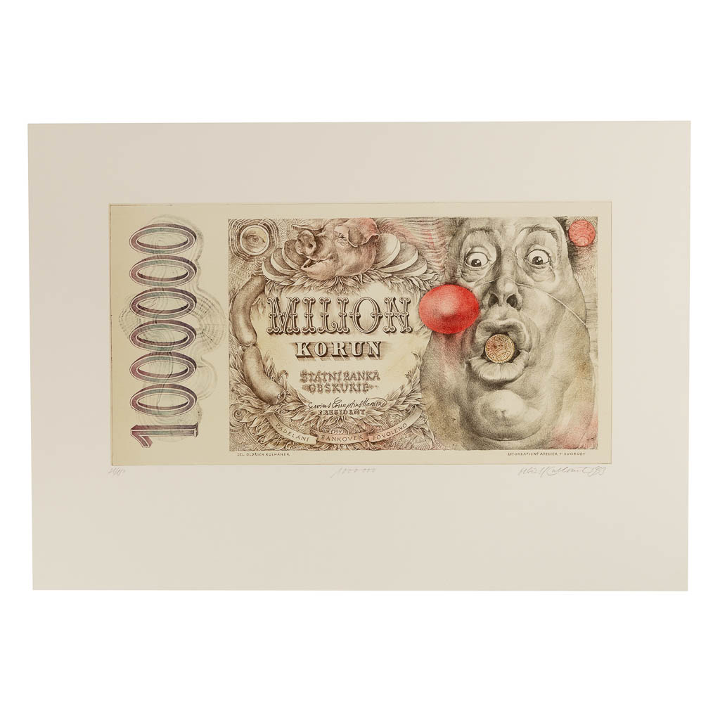 Oldrich KULHANEK (1940-2013) 'Funny Money - Million Korun' 1993.