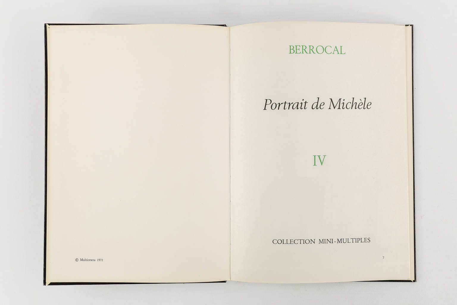 Miguel BERROCAL (1933-2006) 'Portrait De Michèle' circa 1971.
