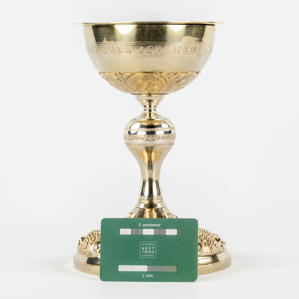 Célestin DE KEUKELAERE (1800-1883) 'Chalice' silver, The Life of Christ', 19th C. 694g. 