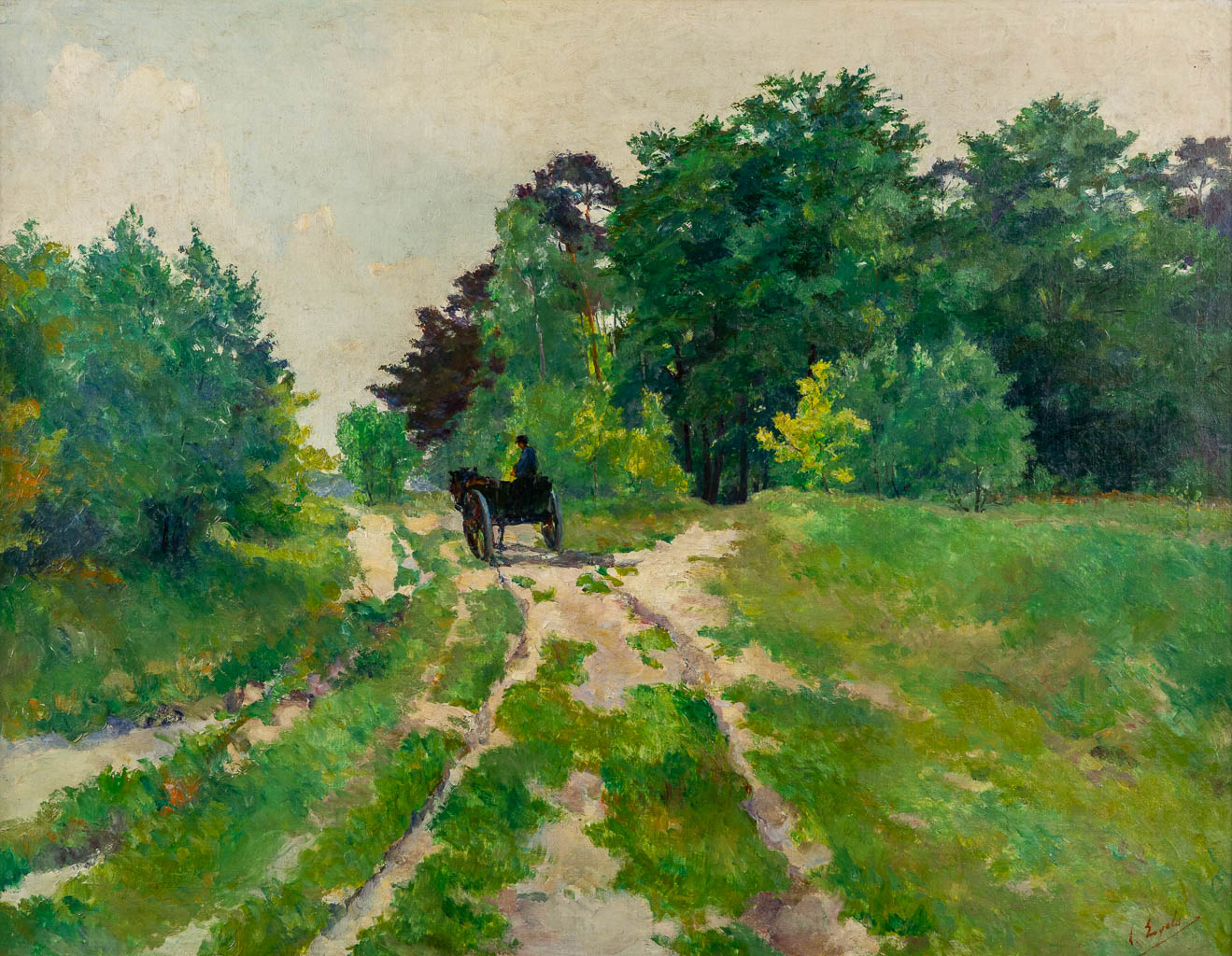 Léo ENGELS (1882-1952) 'De Zandweg' 1932. (W:90 x H:70 cm)