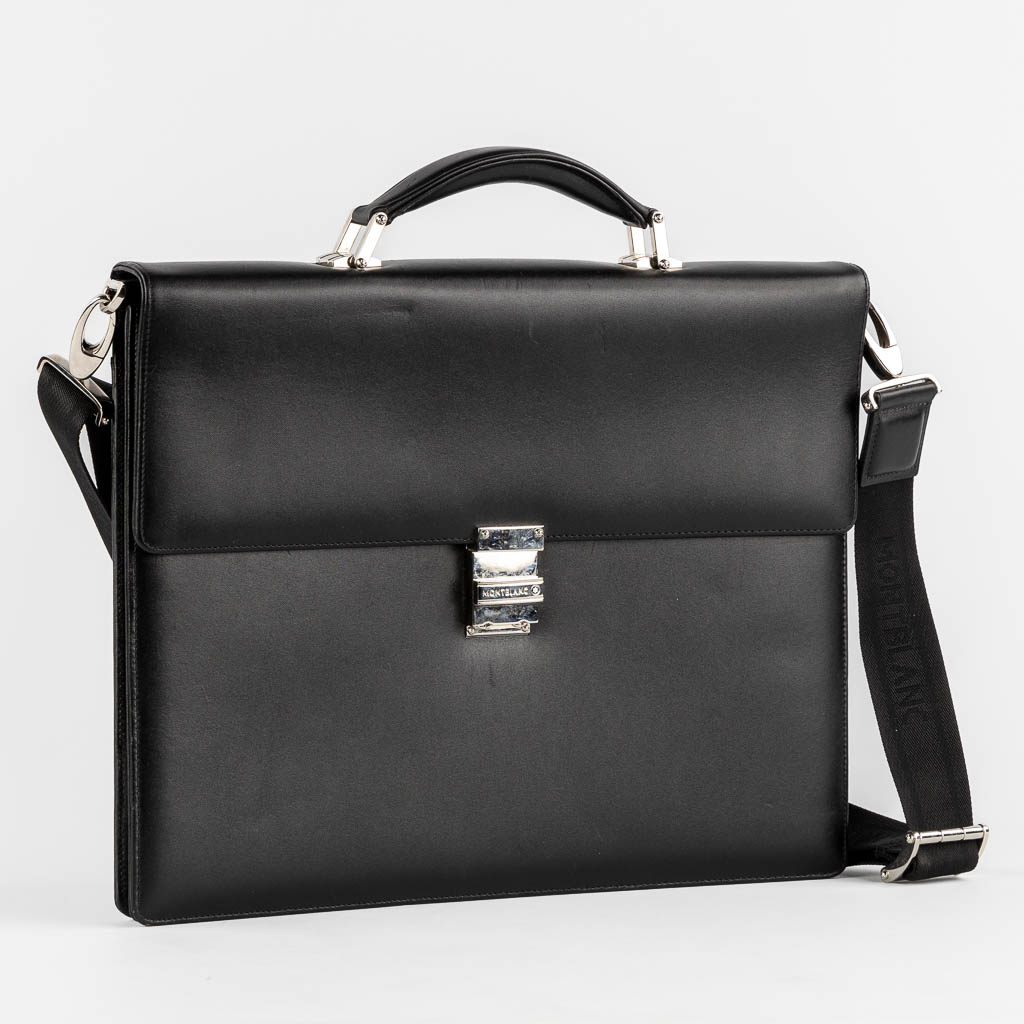 Montblanc, Meisterstück Briefcase, black leather. 