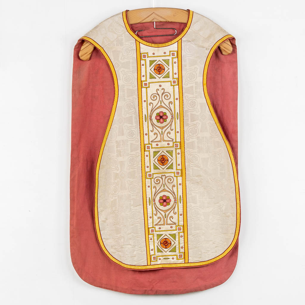 Four Roman Chasubles and matching Stola, embroideries. 