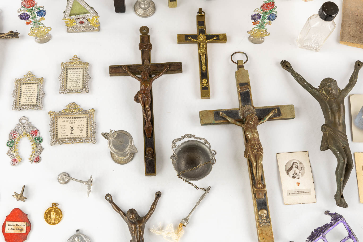 A large collection of Deovionalia, holy water fonts, monstrances and reliquaries. 