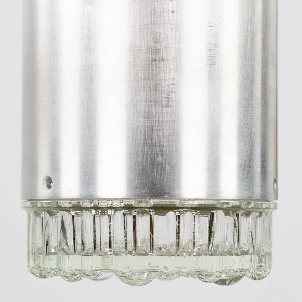 Staff Leuchten, a mid-century ceiling lamp. Chromed metal and glass. (W:68 x H:108 cm)