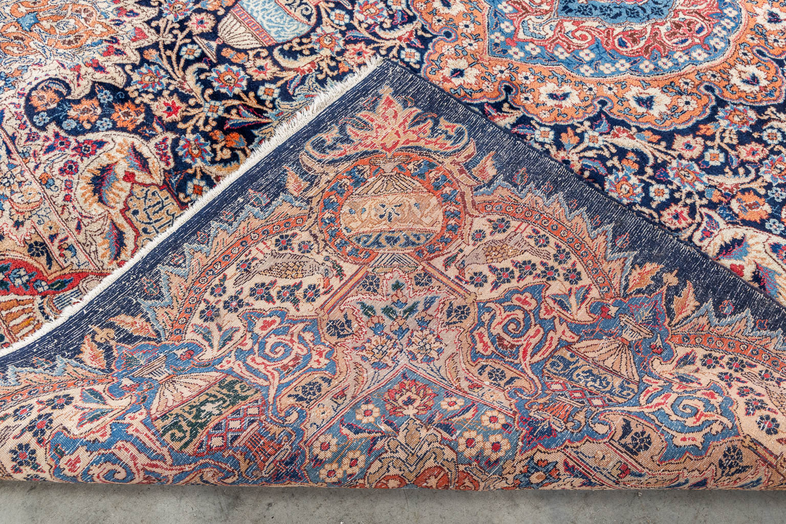 An Oriental hand-made carpet. Kashmar.