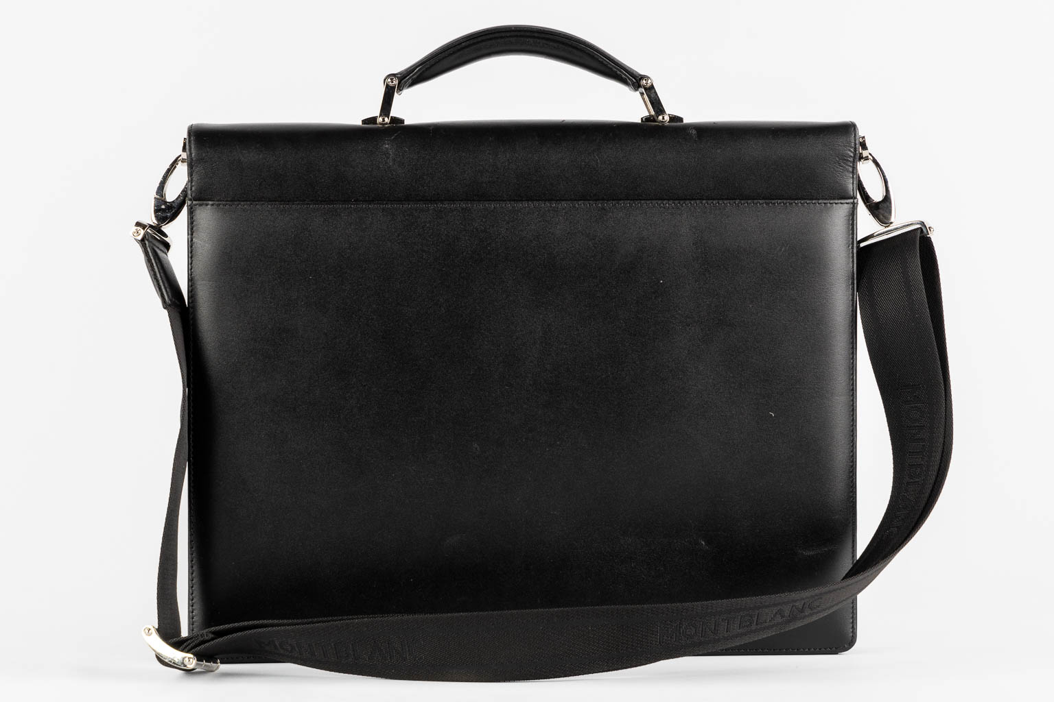 Montblanc, Meisterstück Briefcase, black leather. 