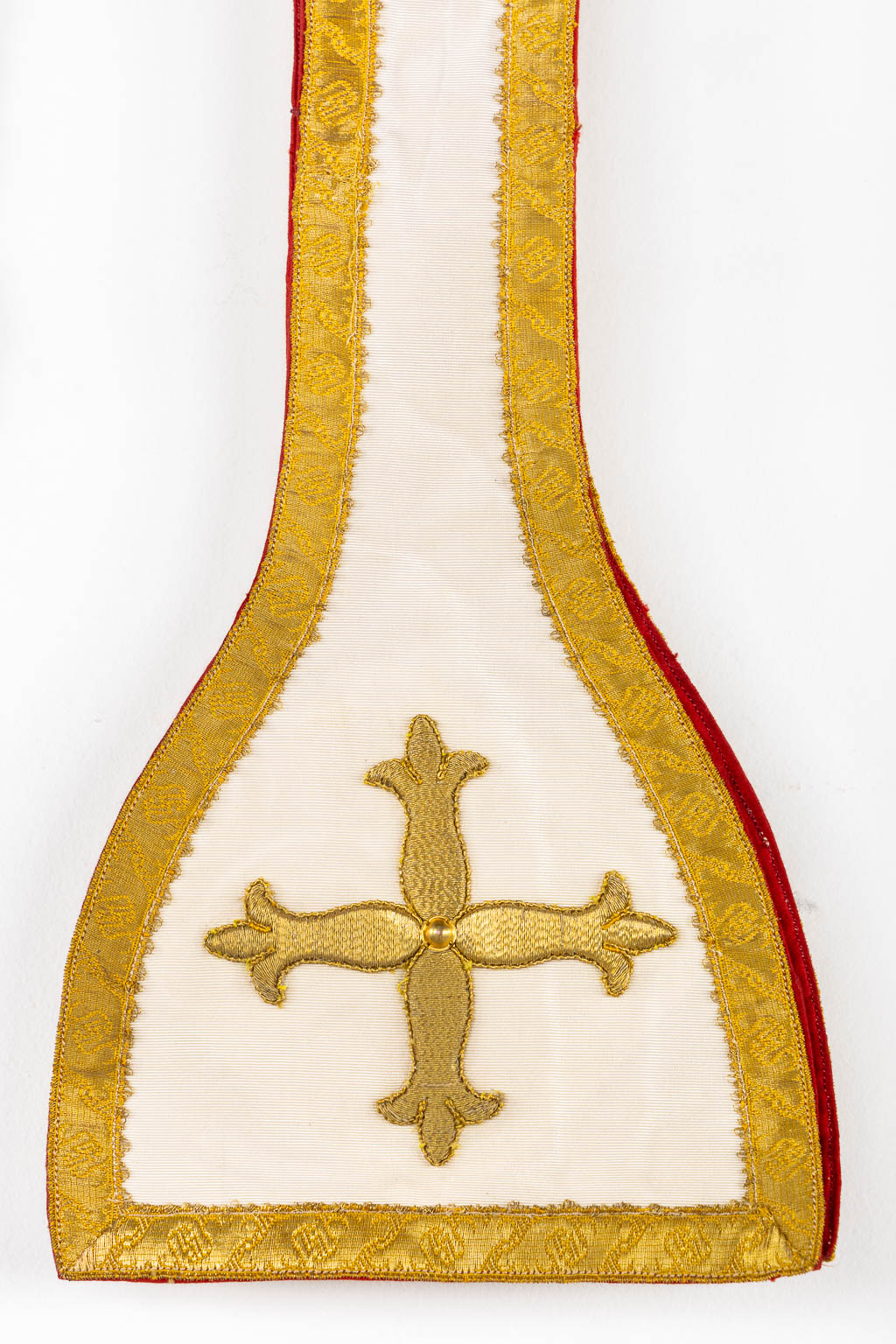 A Humeral veil and various embroideries for Lithurgical Vestments. 