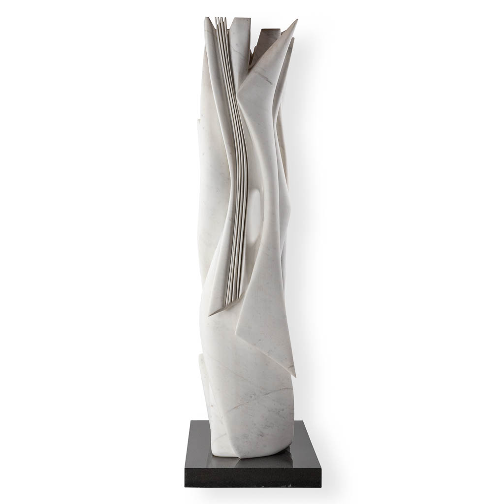 Pablo ATCHUGARRY (1954) 'Untitled' white Carrara marble, 2008. (L:61 x W:50 x H:226 cm)