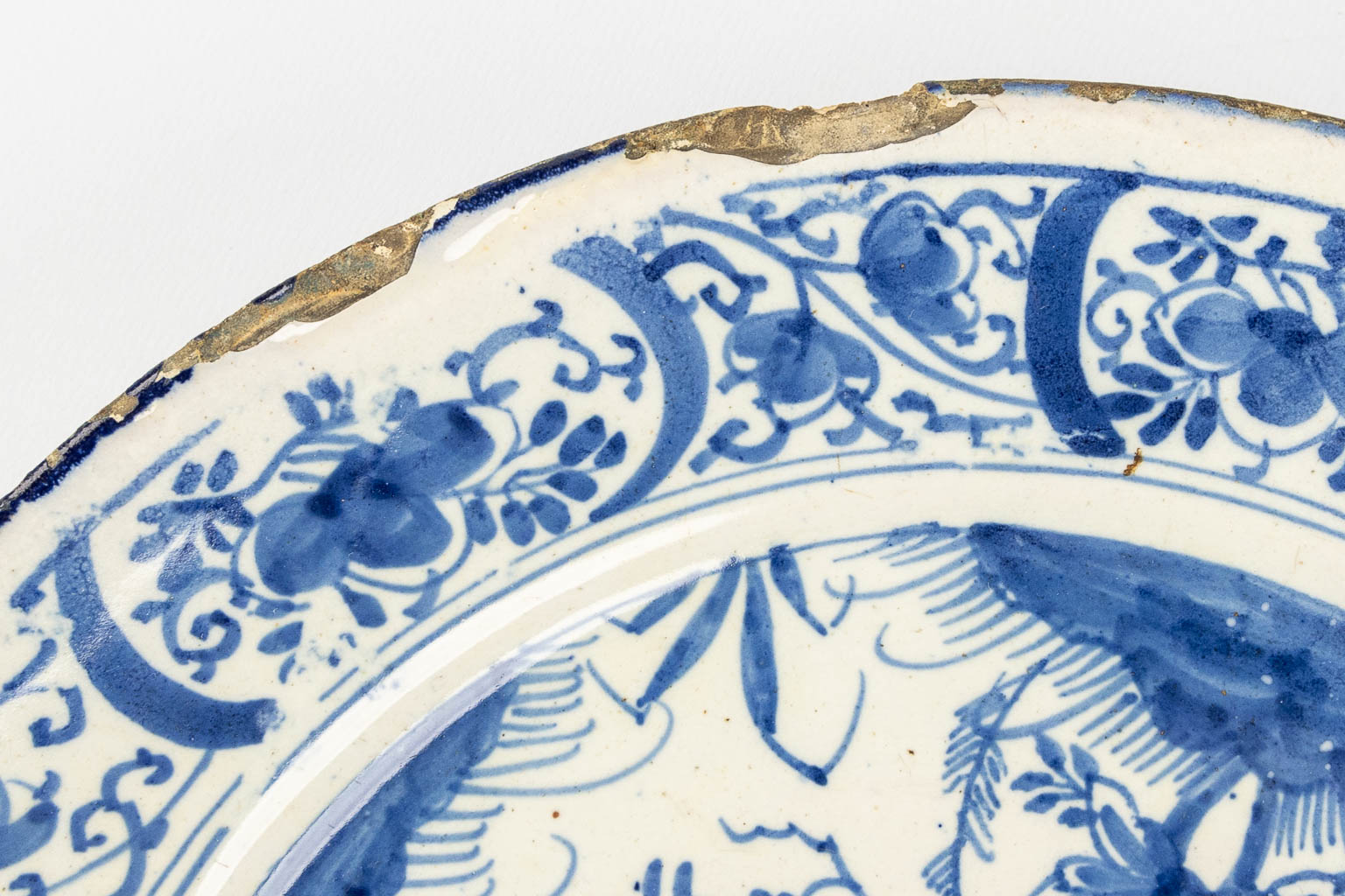 Seven Faience plates, France, 18th and 19th C. (D:42 cm)