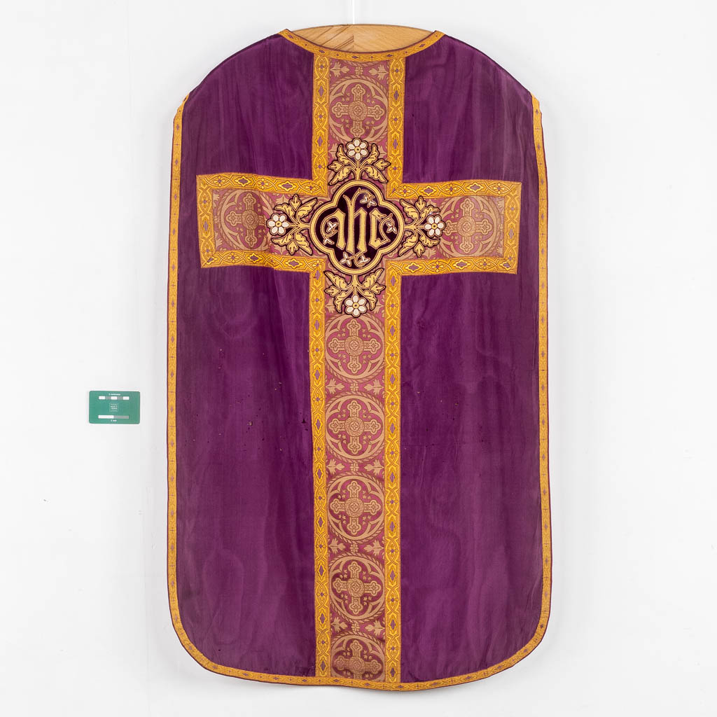 Four Roman Chasubles and matching Stola, embroideries. 