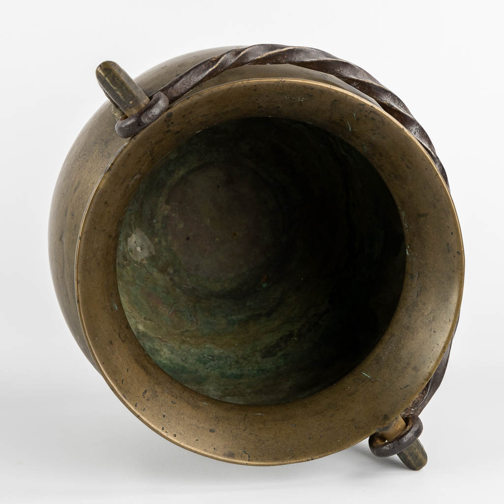 A Gothic bronze tripod cauldron, so-called 