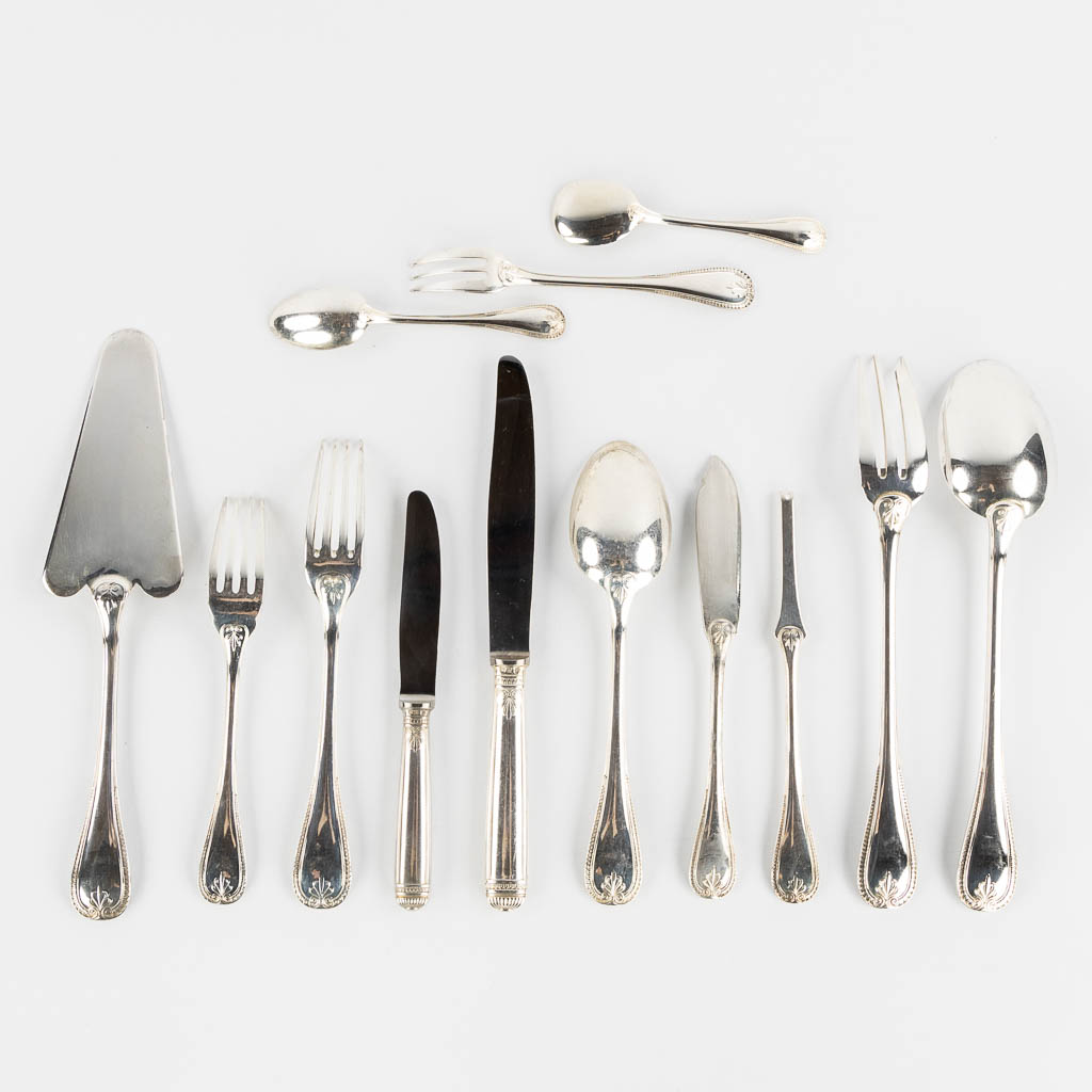 Christofle, Malmaison' a 112-piece silver-plated cutlery.