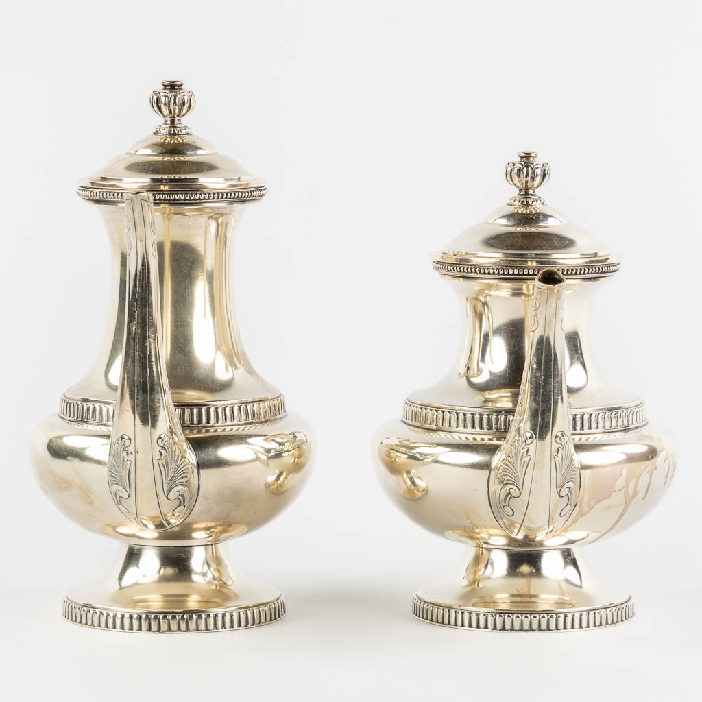 Wiskemann, a silver-plated coffee and tea service, Louis XVI style.