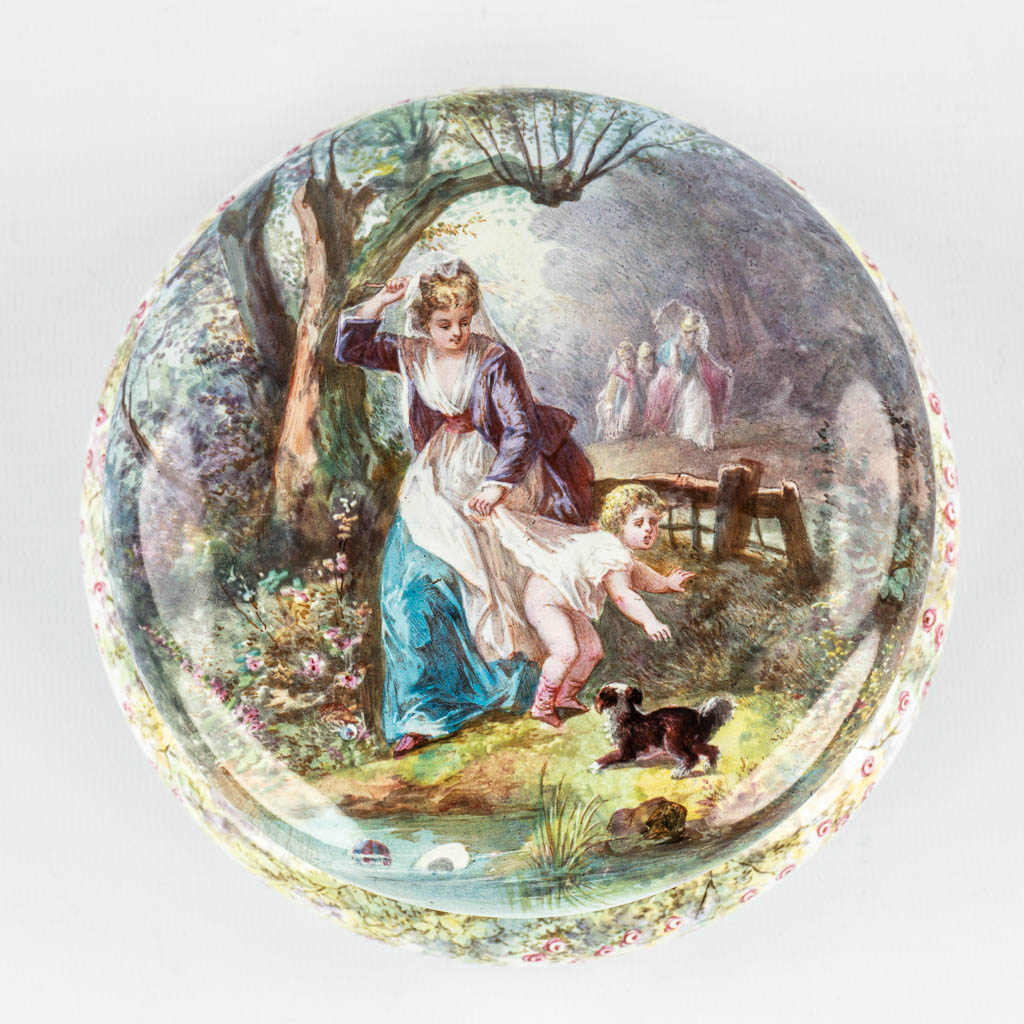 Lévy COBLENTZ (1828-?) 'Jewelry box', enamel, 19th C.