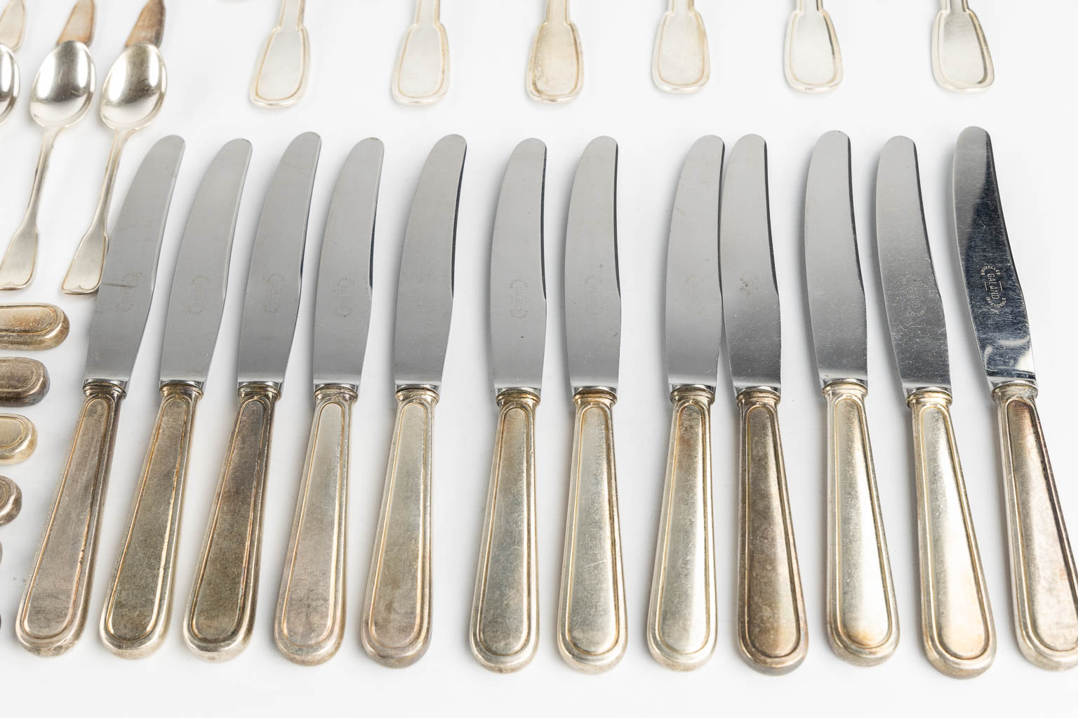 Bruno Wiskemann, a 125-piece silver-plated cutlery. (L:30 cm)