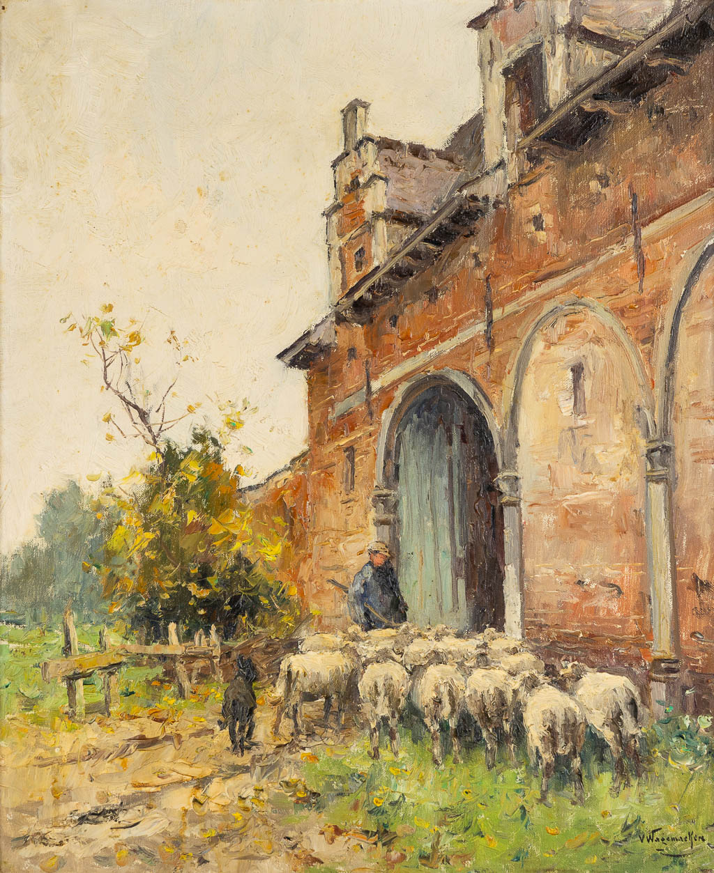  Victor WAGEMAEKERS (1876-1953) 'Sheep Herder'