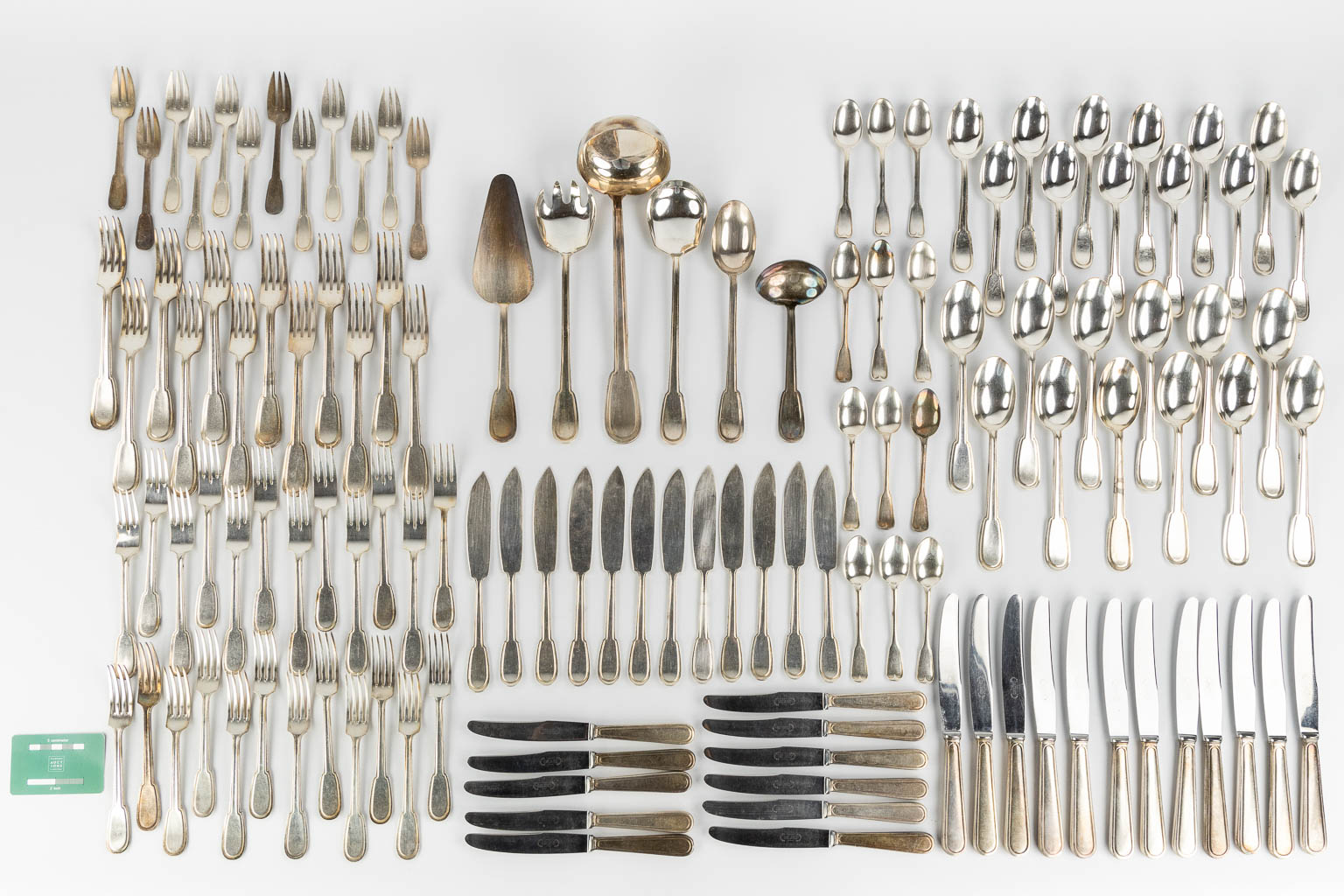 Bruno Wiskemann, a 125-piece silver-plated cutlery. (L:30 cm)