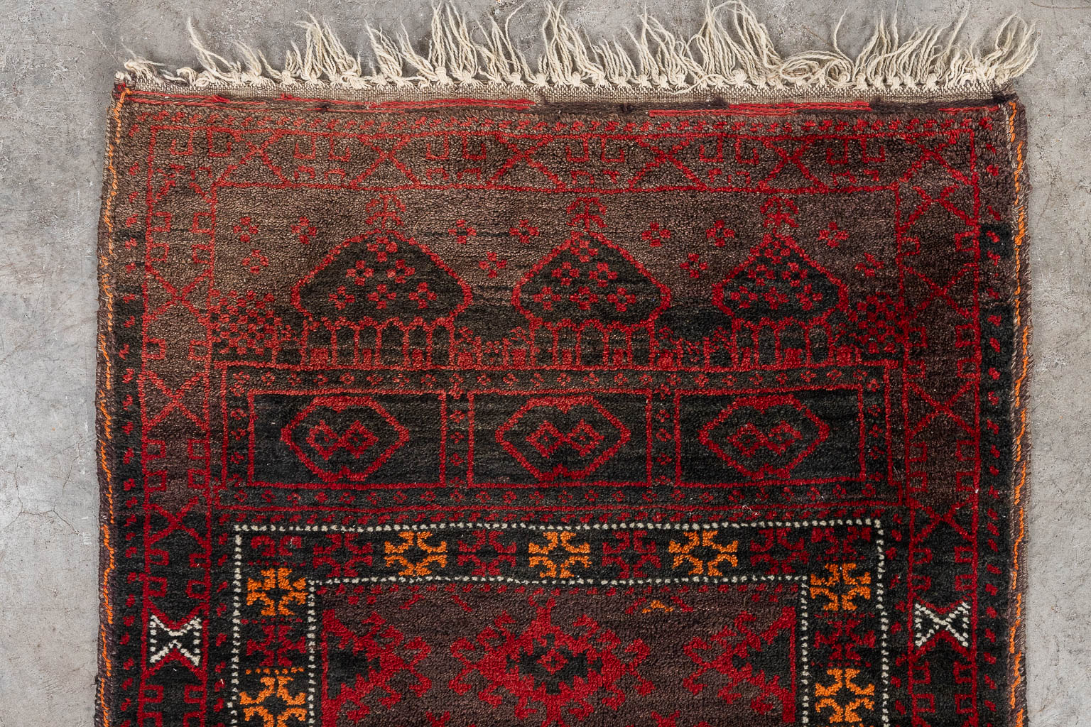 Een collectie van 3 Oosterse, handgeknoopte tapijten. Kazak & Afghan. (L:207 x W:107 cm)