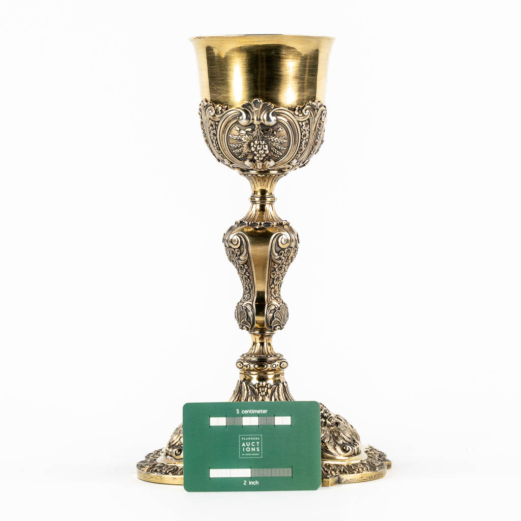 Jan Jacobus VERMANDELE (1788-1859) 'Baroque Revival chalice' Vermeil. Ghent, Belgium. 738g. 