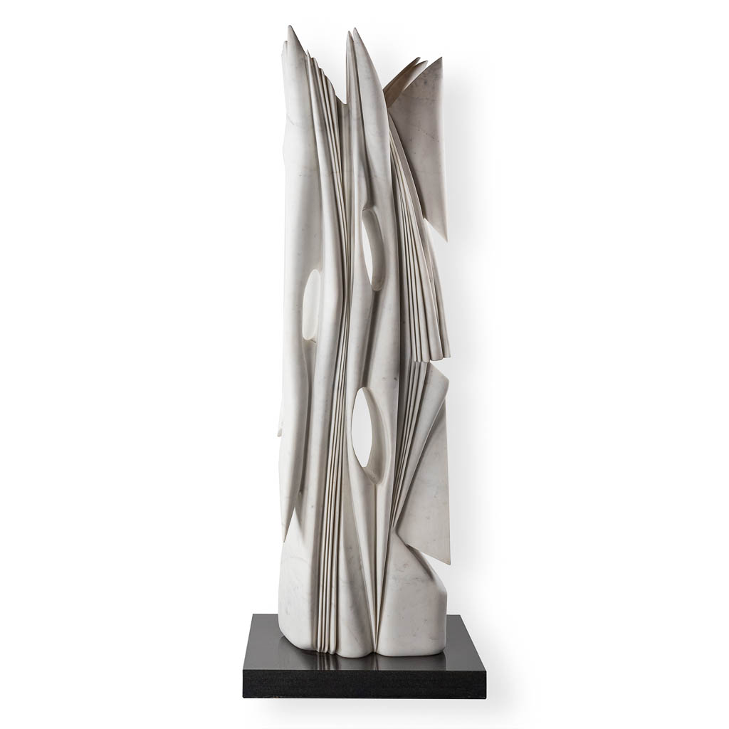 Pablo ATCHUGARRY (1954) 'Untitled' white Carrara marble, 2008. (L:61 x W:50 x H:226 cm)