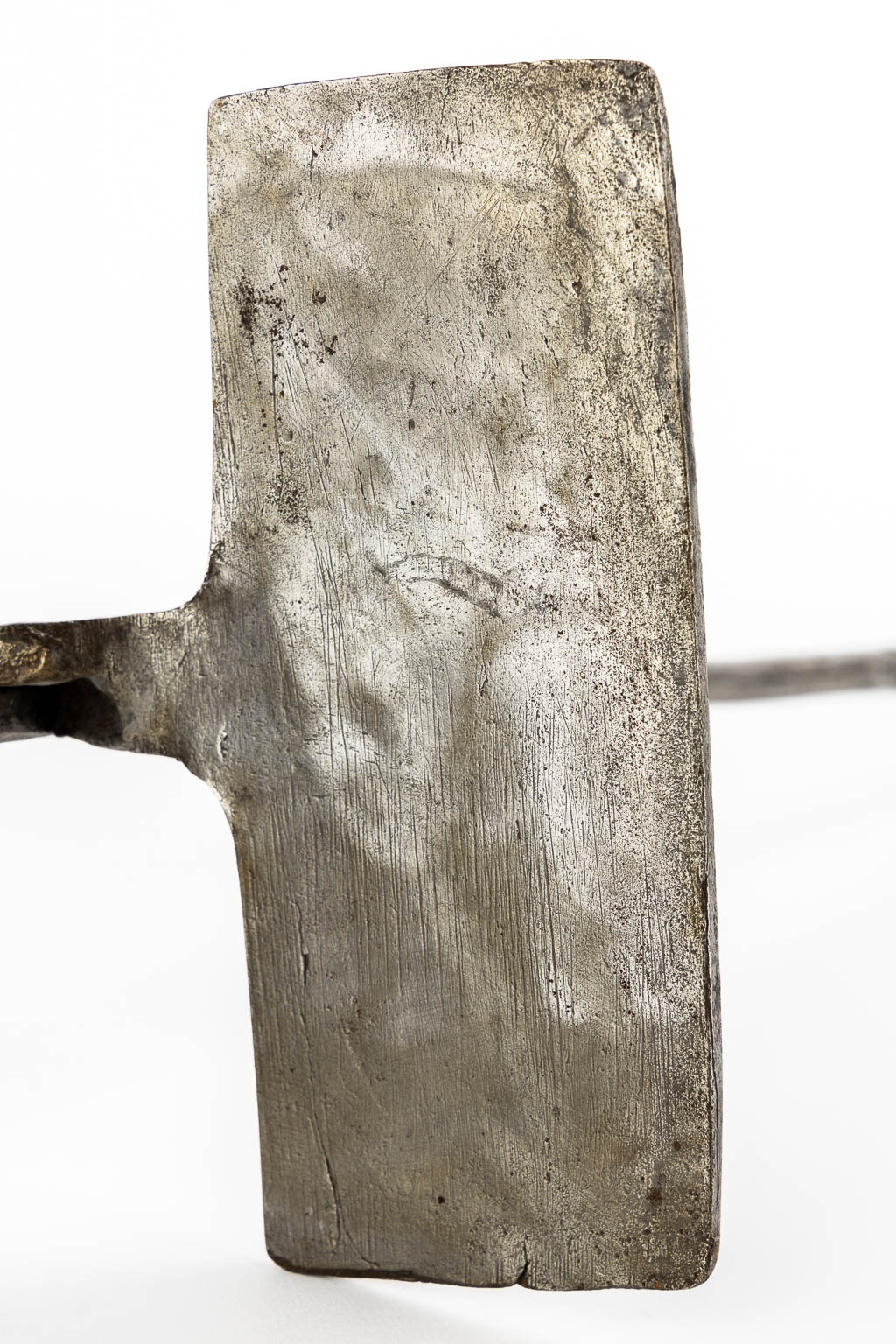 An antique 'Sacred Bread' baking form, Christ hanging from the cross. 18th/19th C.