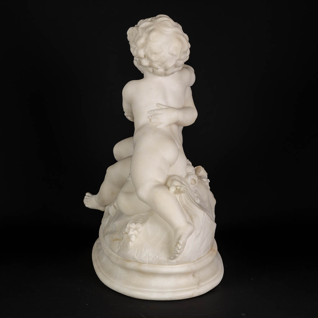 Giuseppe D'ASTE (1881-1945) 'Twee putti'. (L:23 x W:45 x H:43 cm)