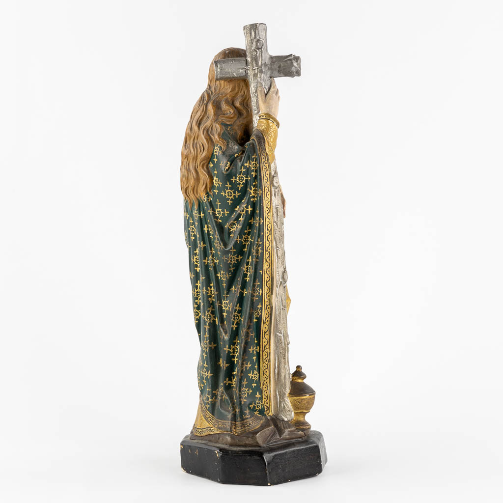 Heilige Maria Magdalena, polychroom gips. Circa 1900. (W:16 x H:49 cm)