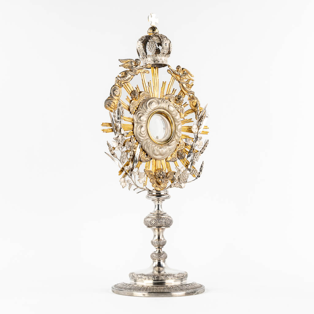 Jozef WETS (1808-1887) 'sunburst monstrance', silver, baroque style. 19th C. 2,310 kg. 