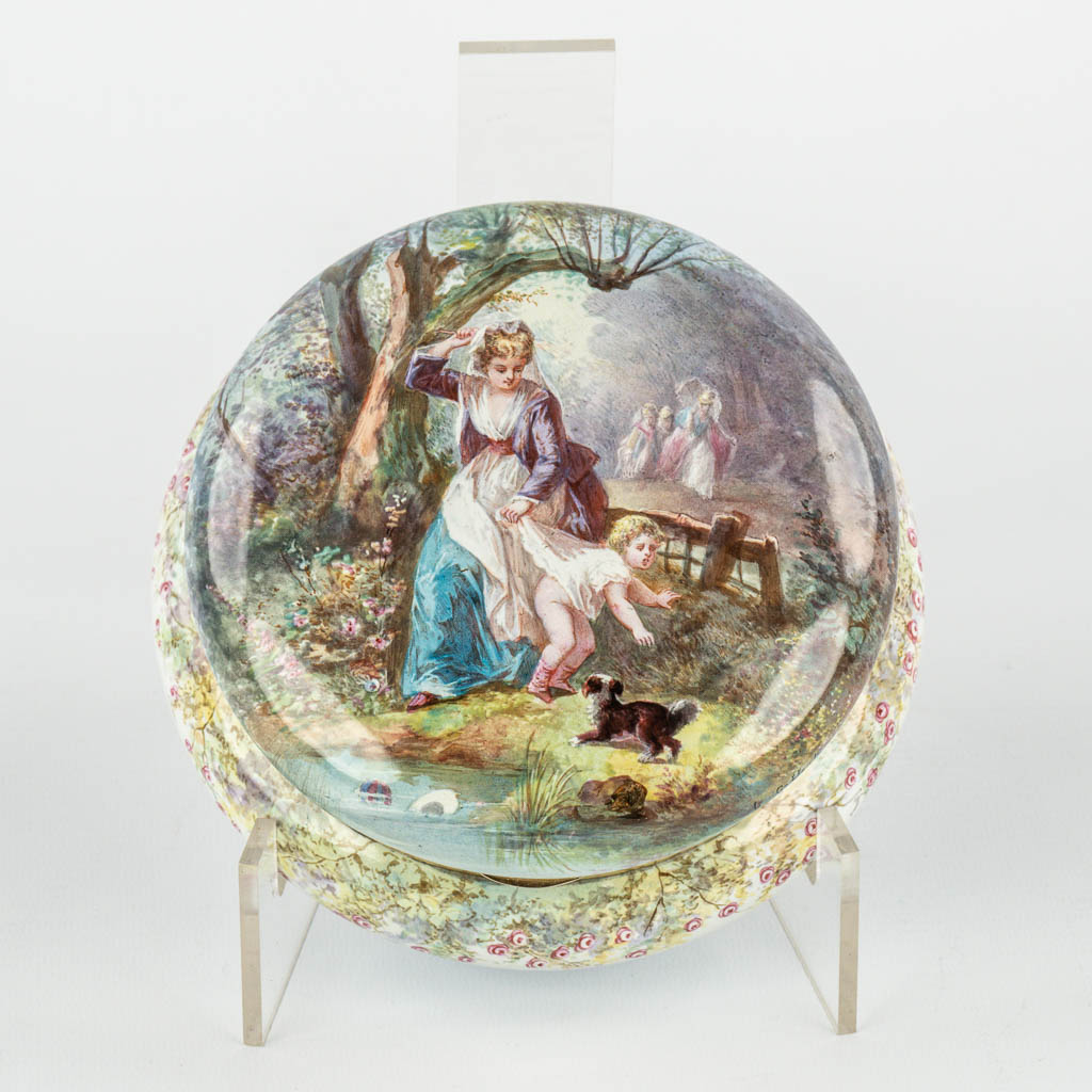 Lévy COBLENTZ (1828-?) 'Jewelry box', enamel, 19th C.