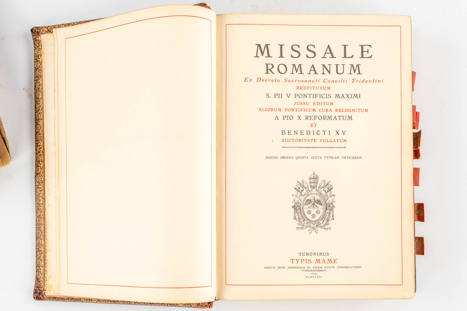 Two Missale Romanum, 20th C. Added an Antiphonarium Romanum, 17th C.