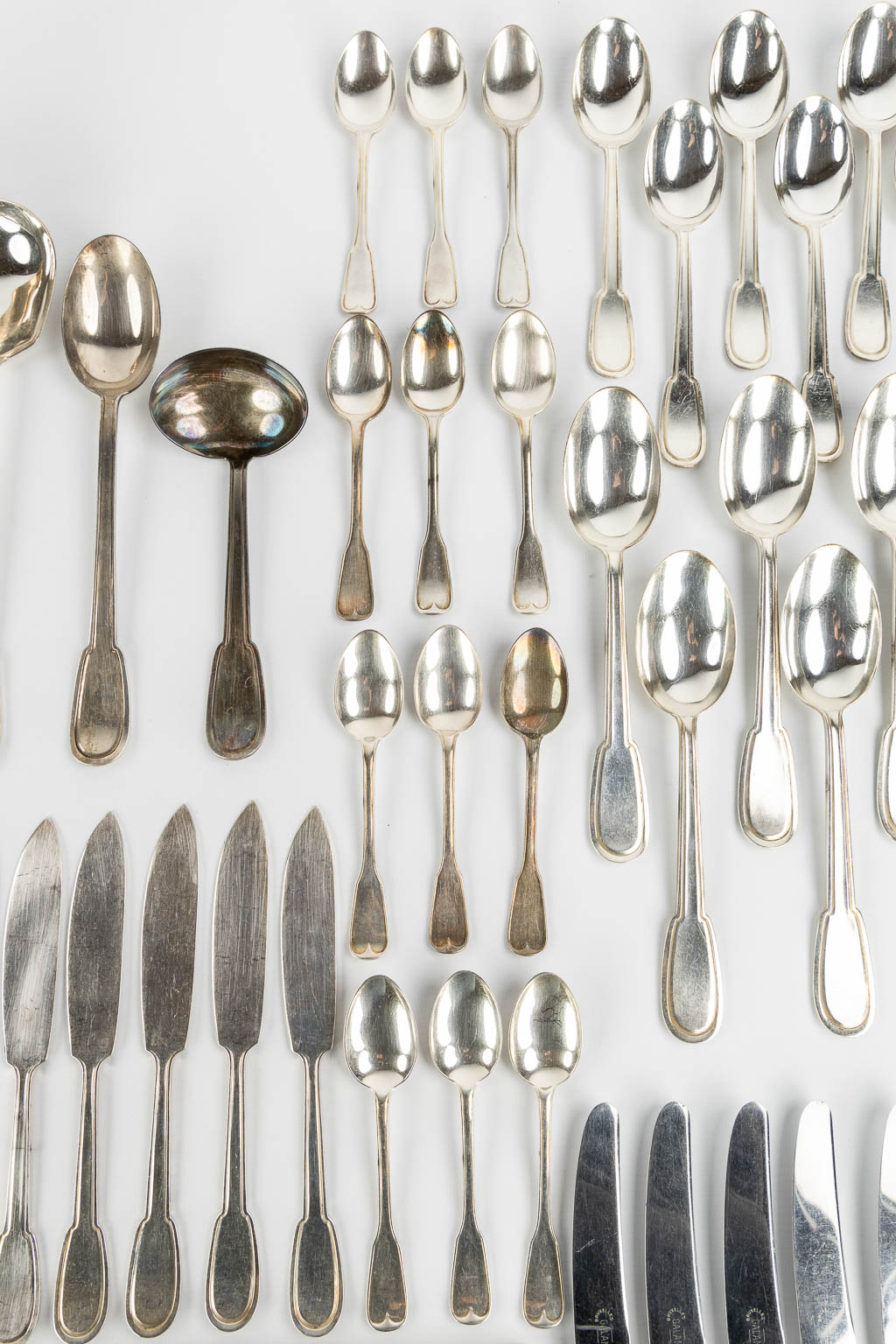 Bruno Wiskemann, a 125-piece silver-plated cutlery. (L:30 cm)