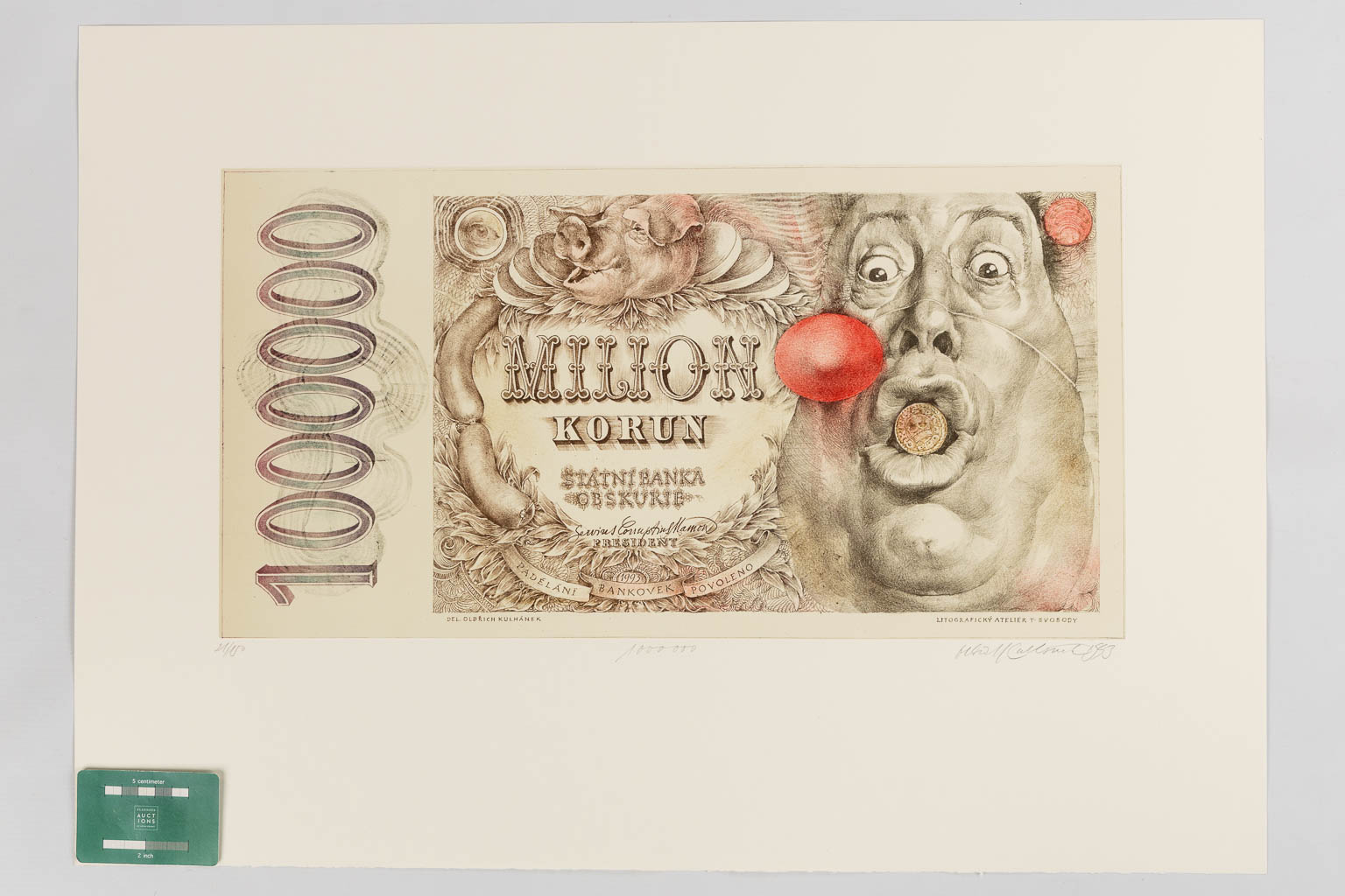 Oldrich KULHANEK (1940-2013) 'Funny Money - Million Korun' 1993.