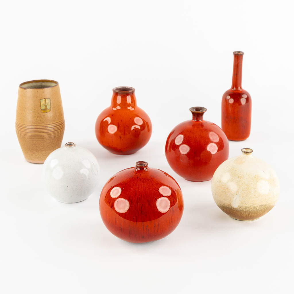 Rogier VANDEWEGHE (1923-2020) '7 miniature vases' for Amphora. (H:15 cm)