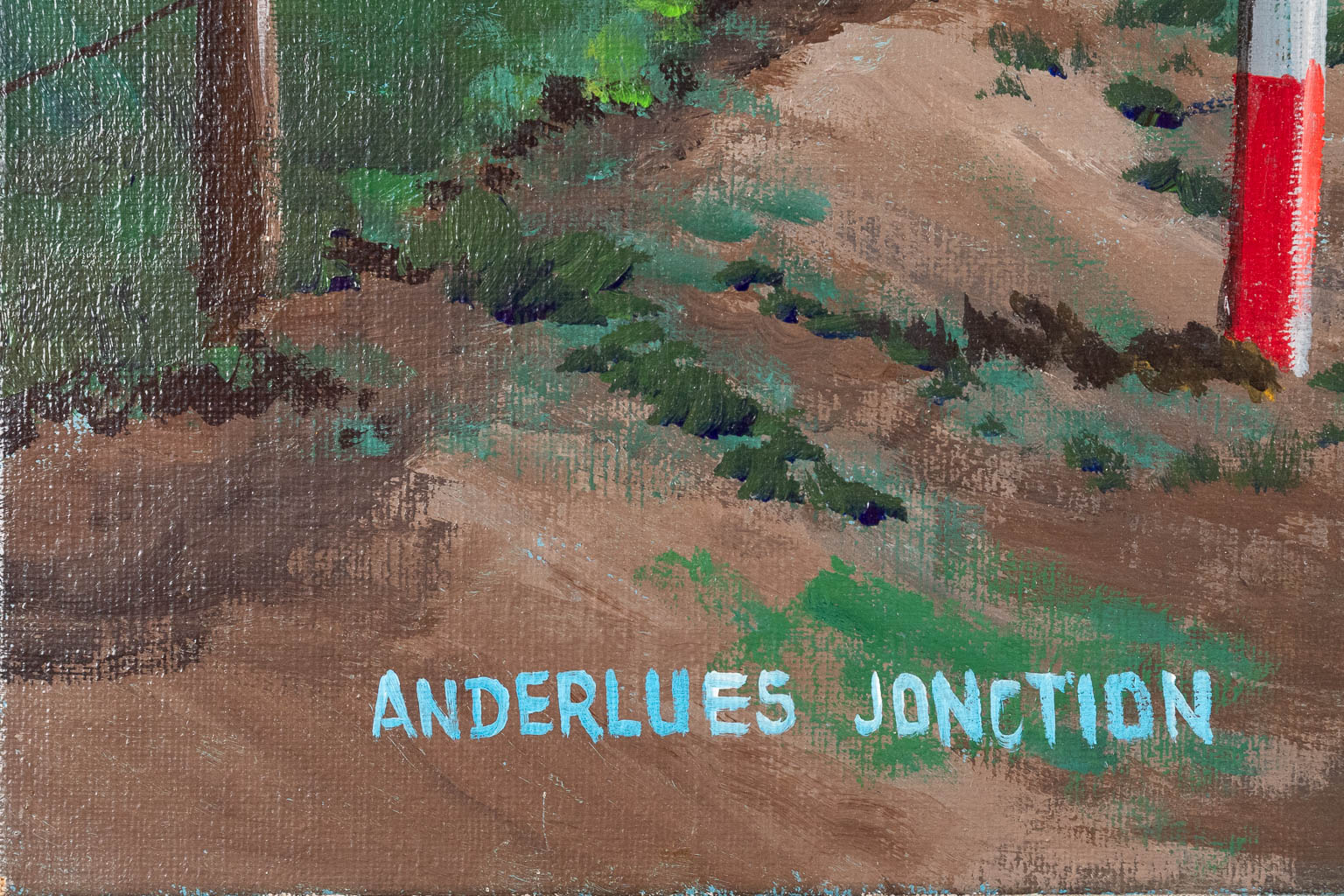 Henri DETHIER (1939-2009) 'Anderlues Jonction' oil on canvas. (W:80 x H:60 cm)