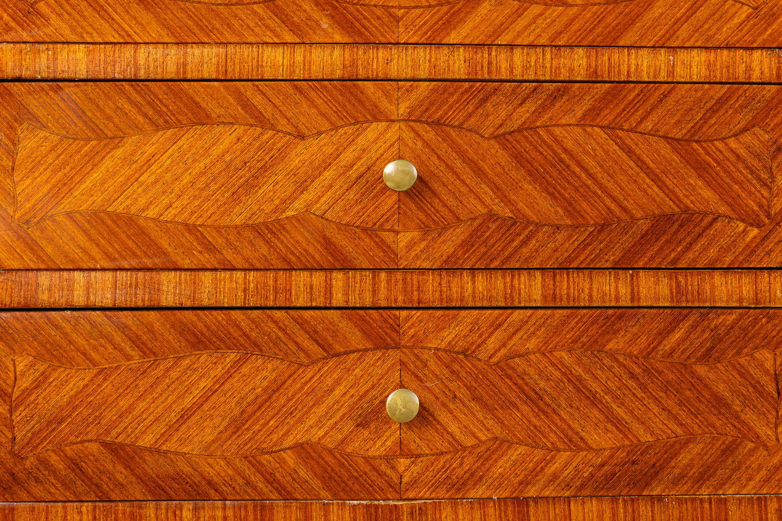 A pair of nightstands, marquetry inlay, circa 1980. (L:33 x W:39 x H:75 cm)